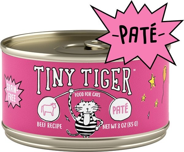 Tiny Tiger Pate Beef Recipe Grain-Free Canned Cat Food