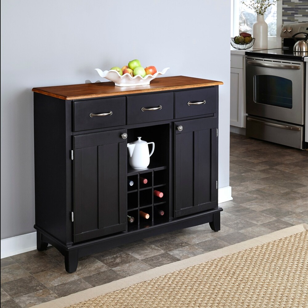 Homestyles Buffet Of Buffets Black Wood Buffet   42\