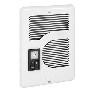 Cadet 240208120-volt 160015001000-watt Energy Plus In-wall Fan-forced Electric Heater in White with Digital Thermostat CEC163TW