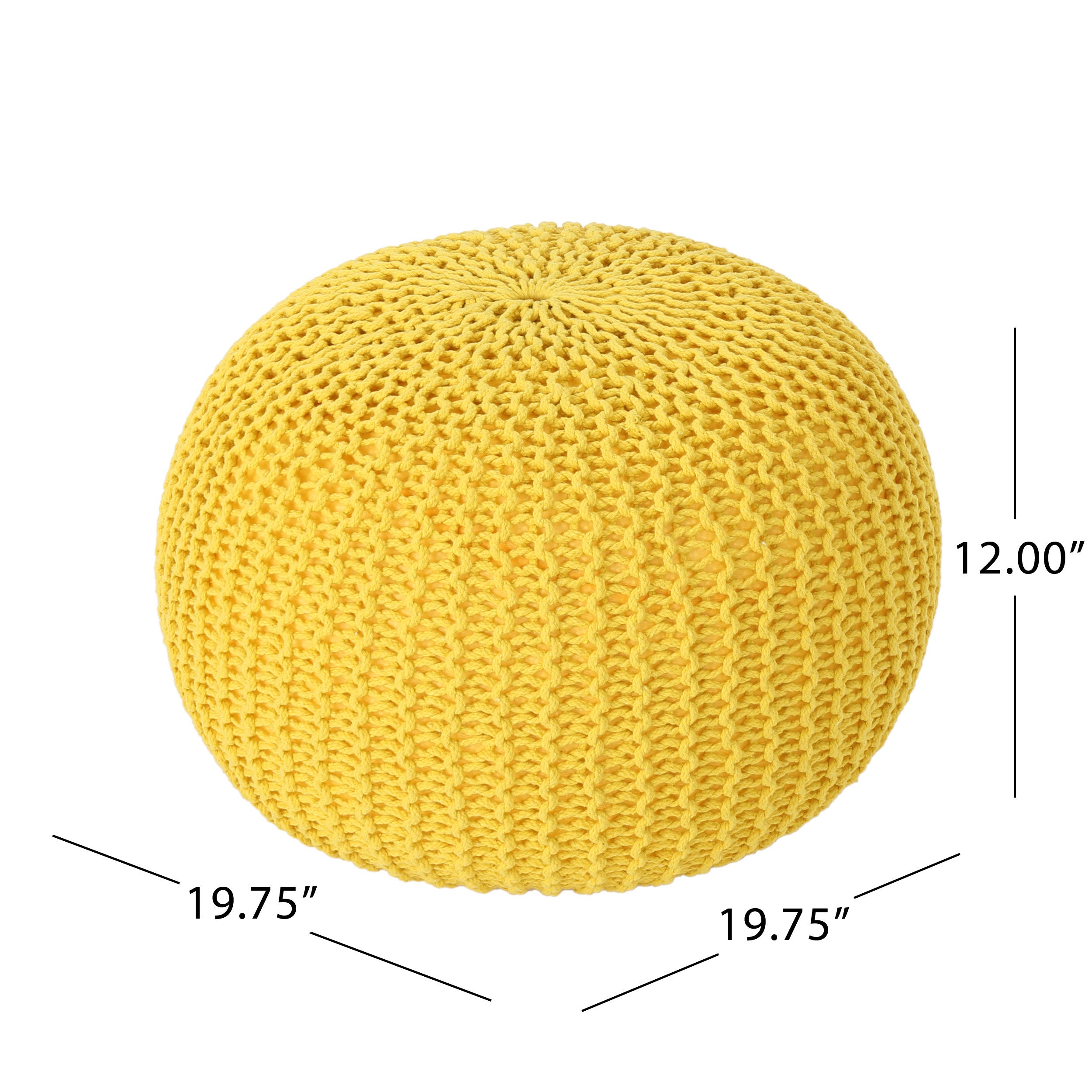 Patty Traditional Knitted Cotton Pouf