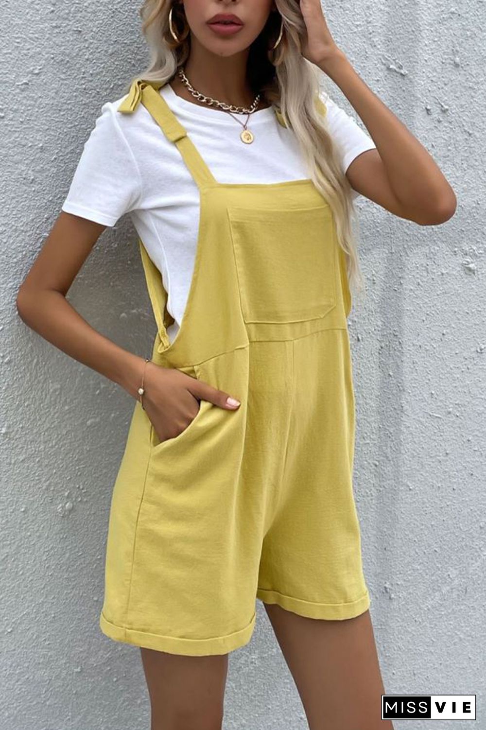 Plain One Piece Pocket Romper Wholesale