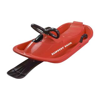 Downhill Derby Red Kids Toddler Steerable Plastic Snow Sled SR880R