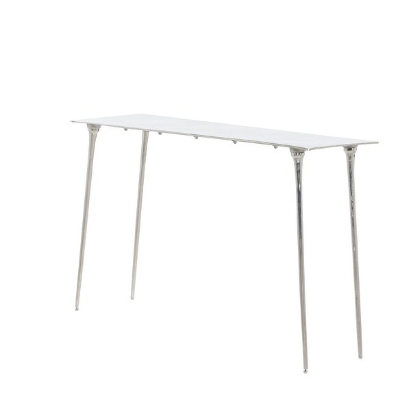 Aluminum Glam Console Table - 28 x 50 x 31