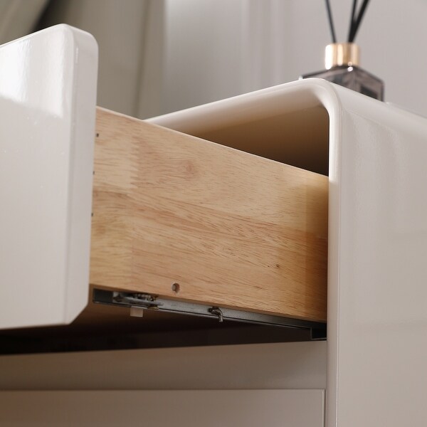 19.68-inch Modern 2-Drawer Nightstand with Sensor Light - - 37552048