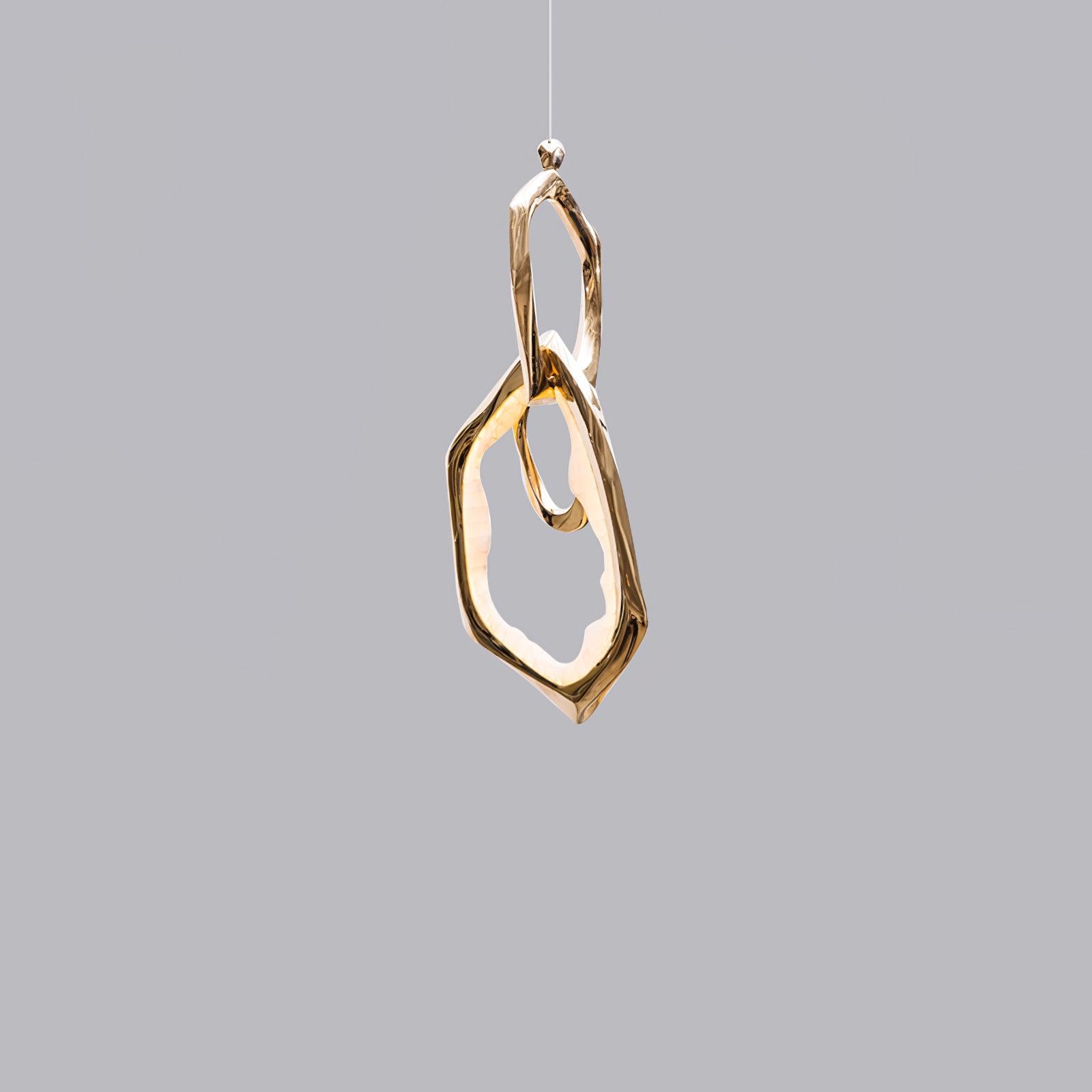 Cloud Rings Series Brass Chandelier