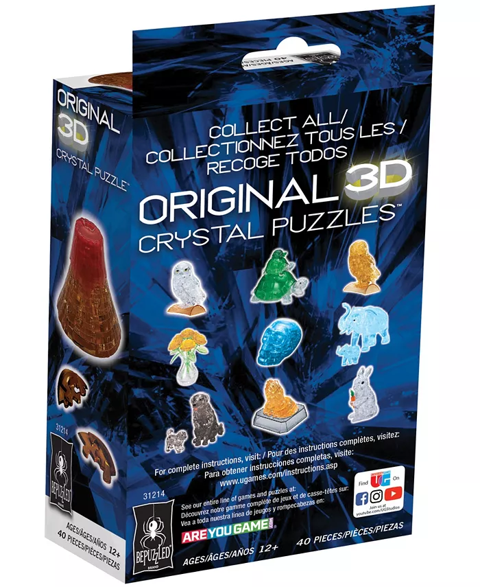 University Games Bepuzzled 3D Crystal Puzzle Volcano  40 Pieces