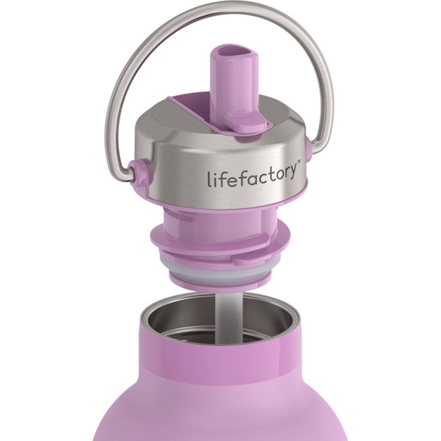 Lifefactory 24oz Stainless Steel Sport Bottle With Straw Cap Pink