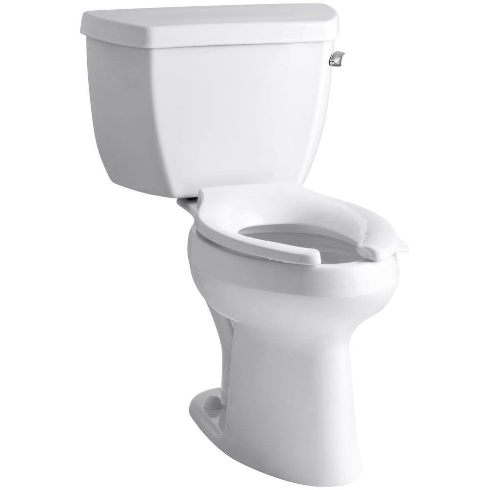 KOHLER Highline Classic 2-piece 1.6 GPF Single Flush Elongated Toilet in White K-3493-TR-0