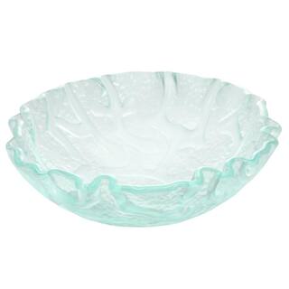 Eden Bath Free-form Wave Glass Vessel Sink in Clear EB_GS11