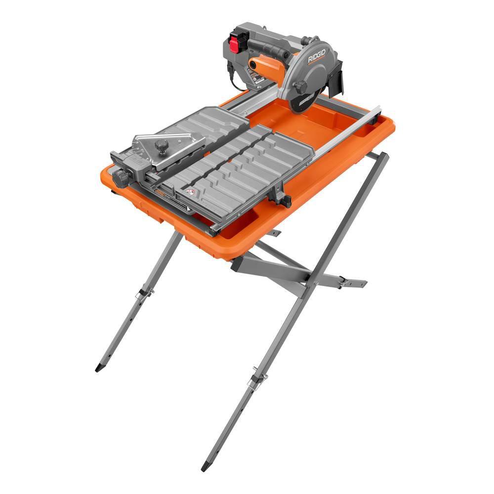 RIDGID 9 Amp 7 in. Blade Corded  Wet Tile Saw with Stand R4031S