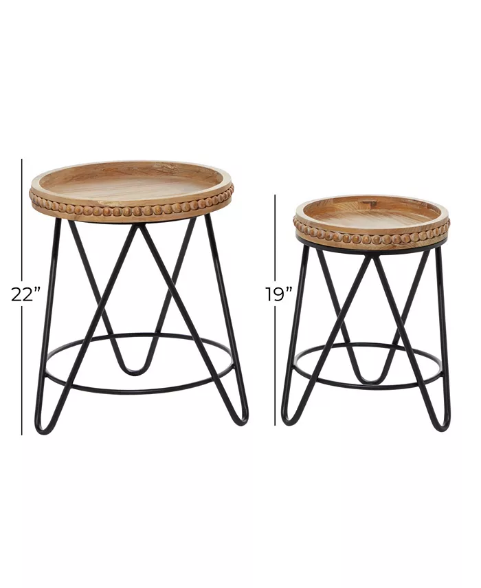 Rosemary Lane Modern Accent Table Set of 2