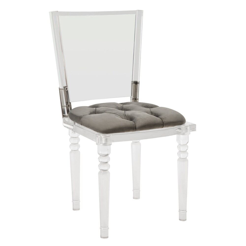 SAFAVIEH Couture Ella Clear/ Black Acrylic Dining Chair   20\