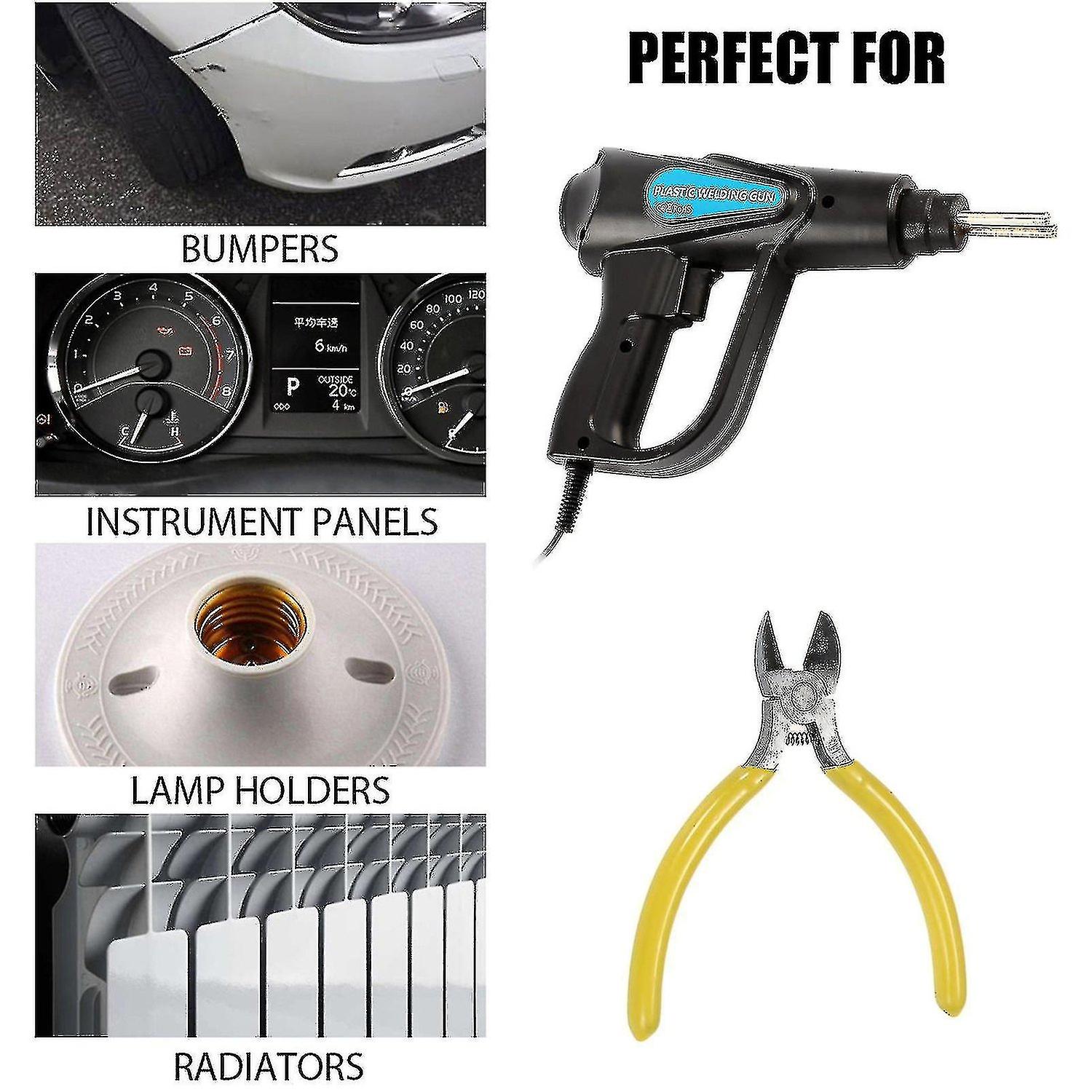 70w Hot Stapler Plastic Welding Machine Car Bumper Repair Kit Plier 4 Wave Staples Welding Repairing