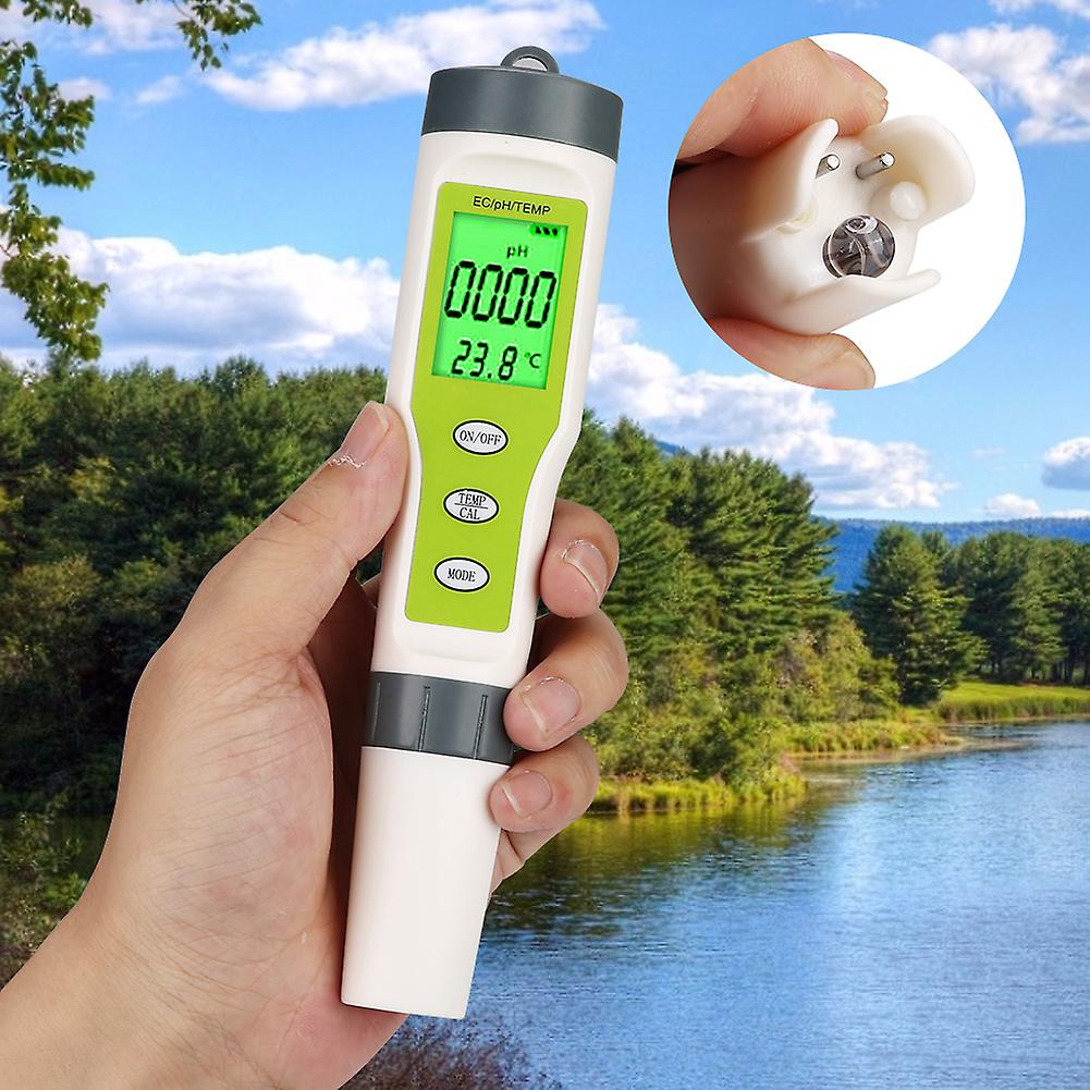 3 in 1 PH/EC/Temp Water Quality Tester with Blacklight Display Water PH Digital Pen