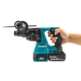 Makita 18V 5.0 Ah LXT Lithium-Ion Brushless 1 in. Cordless Rotary Hammer Kit Accepts SDS-PLUS HEPA Dust Extractor Attachment XRH011TWX