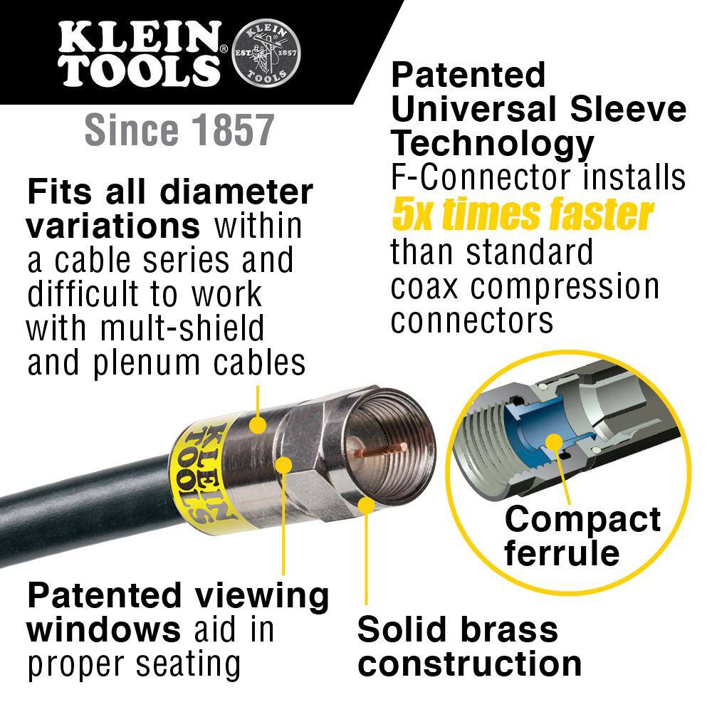 Klein Tools Coax Cable Installation Tool Set with Zipper Pouch VDV026-211