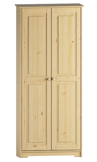 Solid Wood Pantry Storage Cabinet， Freestanding Kitchen Cupboard， Closet with Shelves