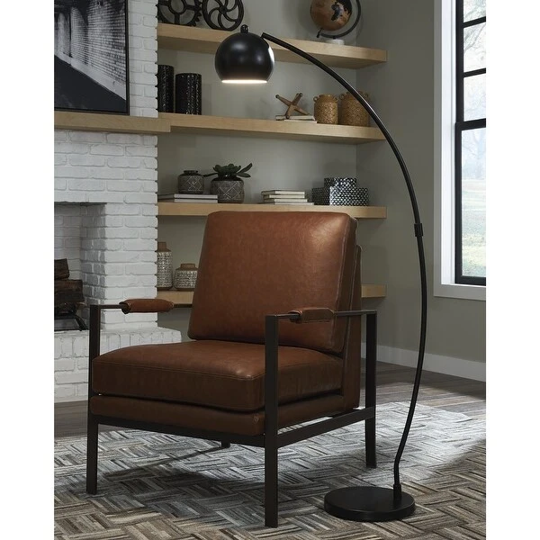 Marinel Contemporary Black Metal Floor Lamp - 25