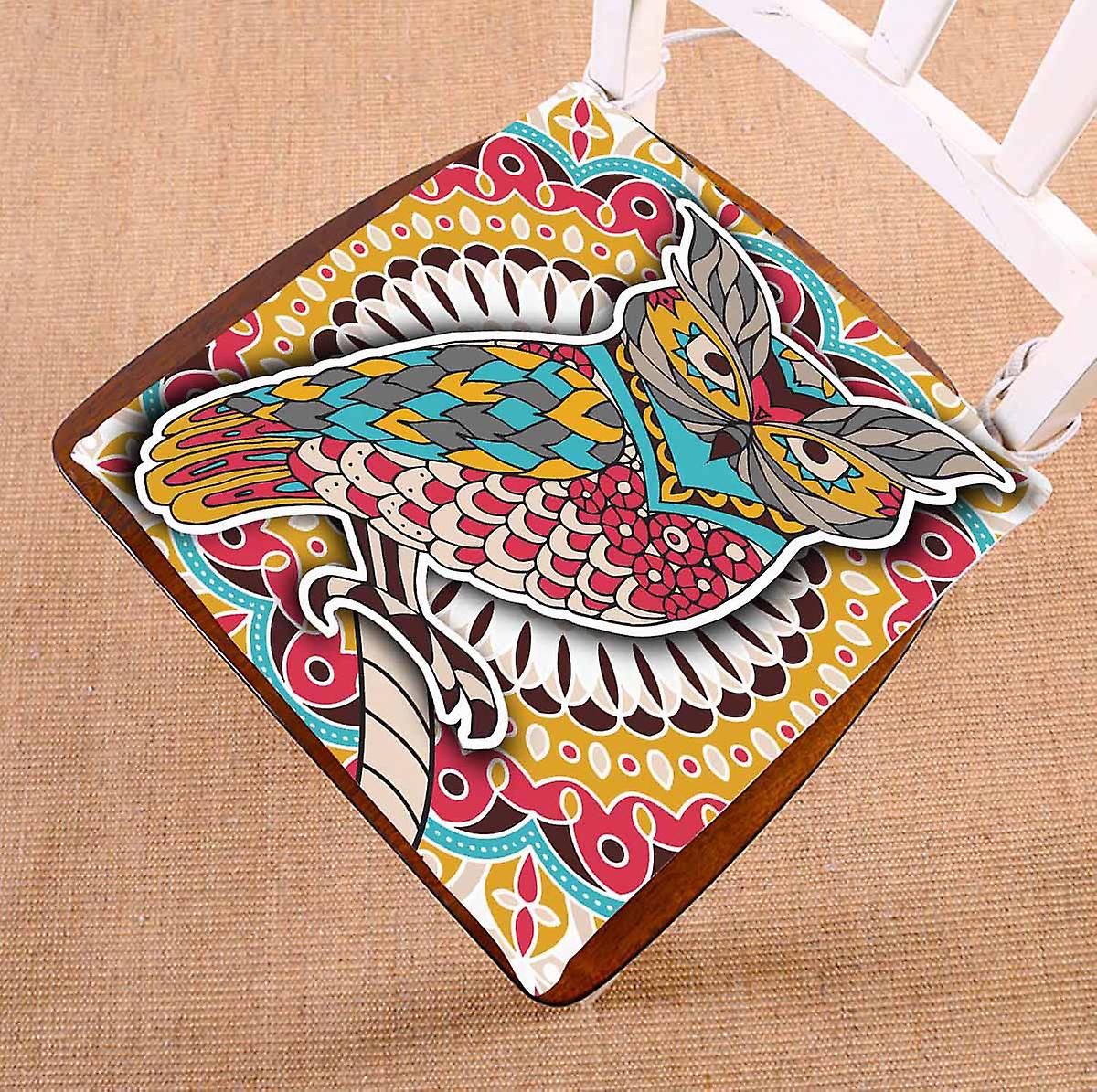 Coloring Book Page Owl Chair Pads Chair Mat Seat Cushion Chair Cushion Floor Cushion 50x50 Cm