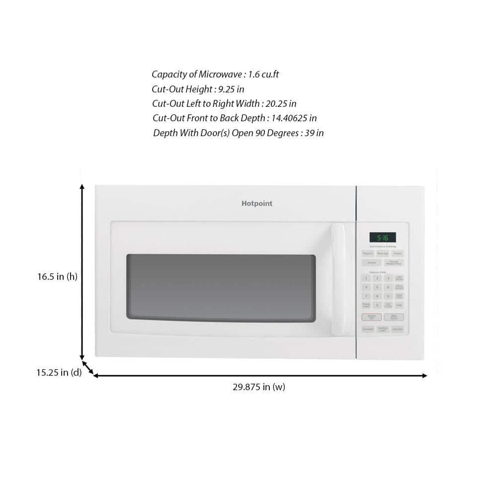 Hotpoint 16 cu ft Over the Range Microwave in White