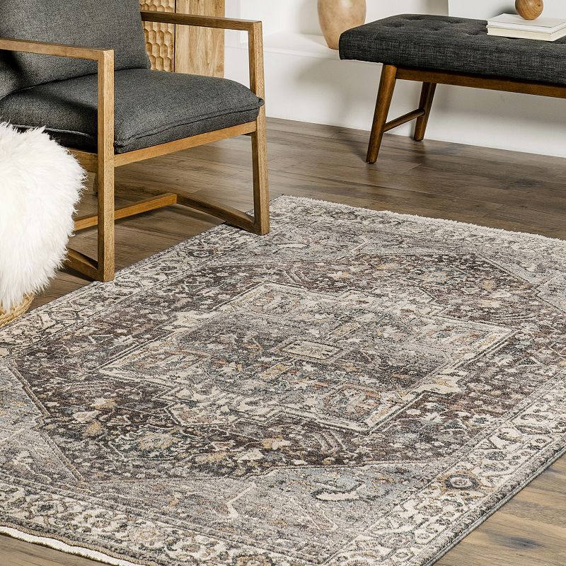 nuLOOM Harriet Ornate Medallion Fringe Area Rug