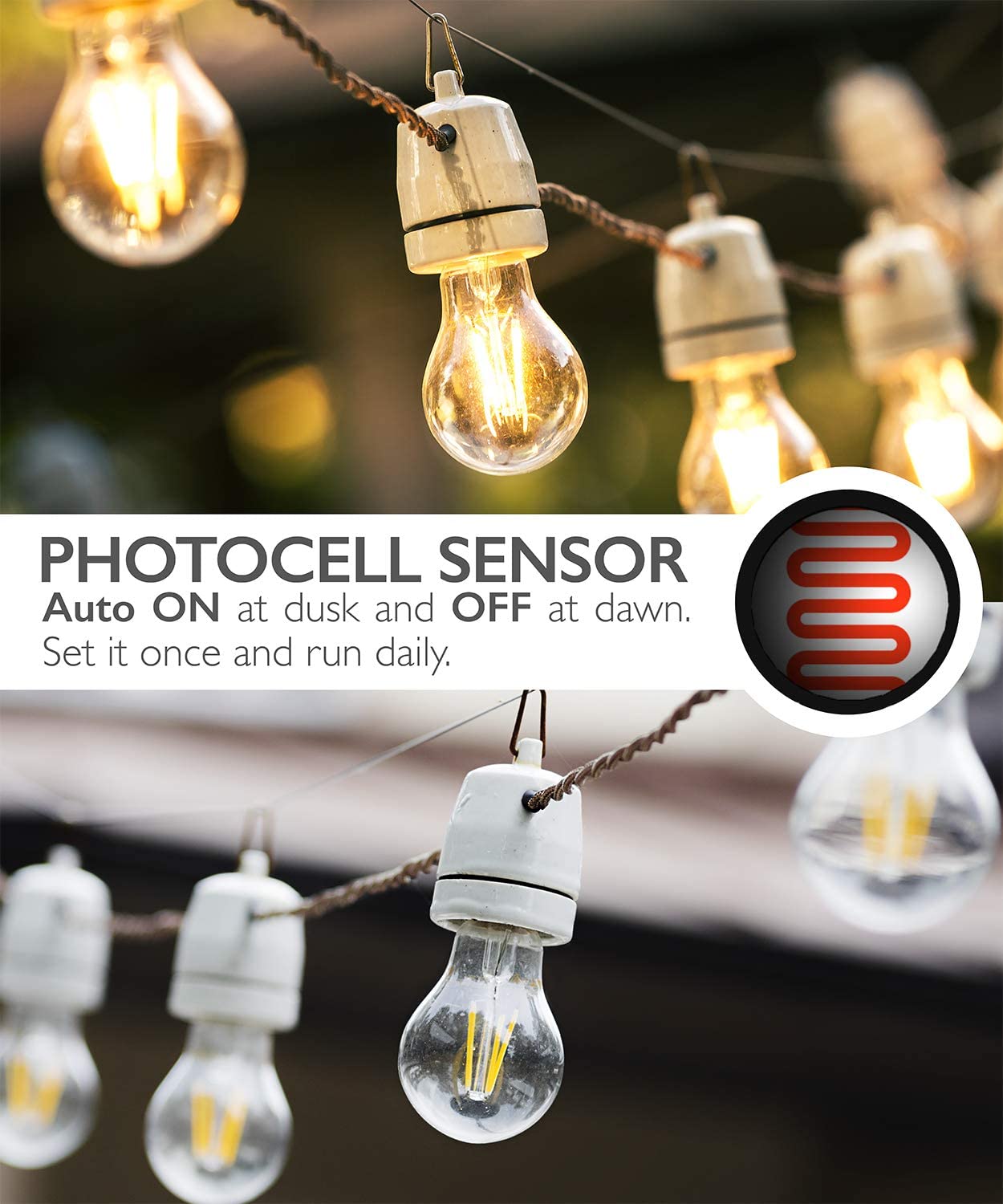 Fosmon Outdoor Photocell Light Sensor Timer