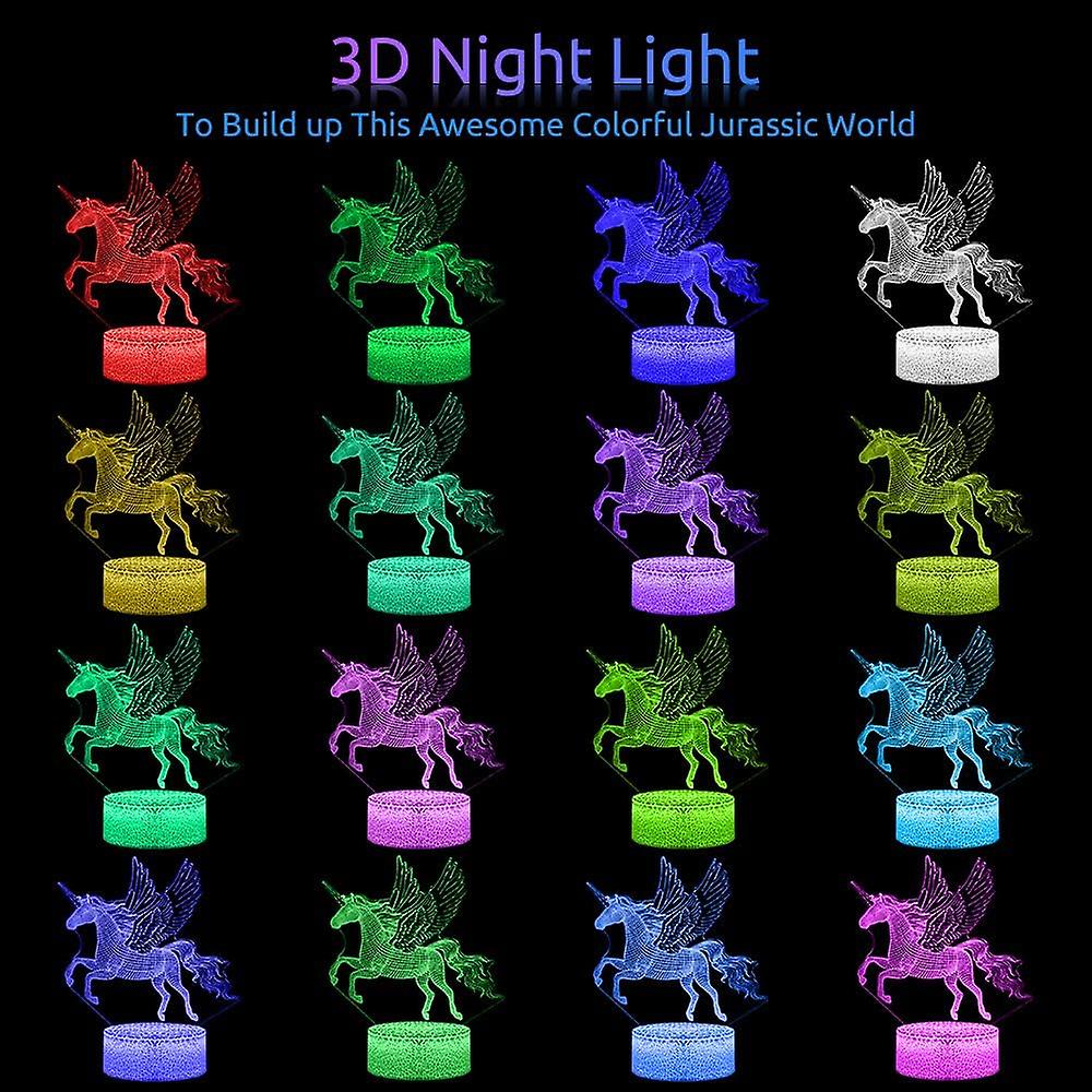 Night Light Unicorn Gifts For Girls， Unicorn Night Lights For Girls Bedroom， Dimmable 16 Color Changing Led Bedside Lamp For Girls Bedroom With Remote