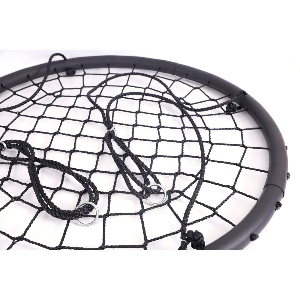 PLAYBERG Round Net Tree Web Swing with Hanging Ropes QI003375