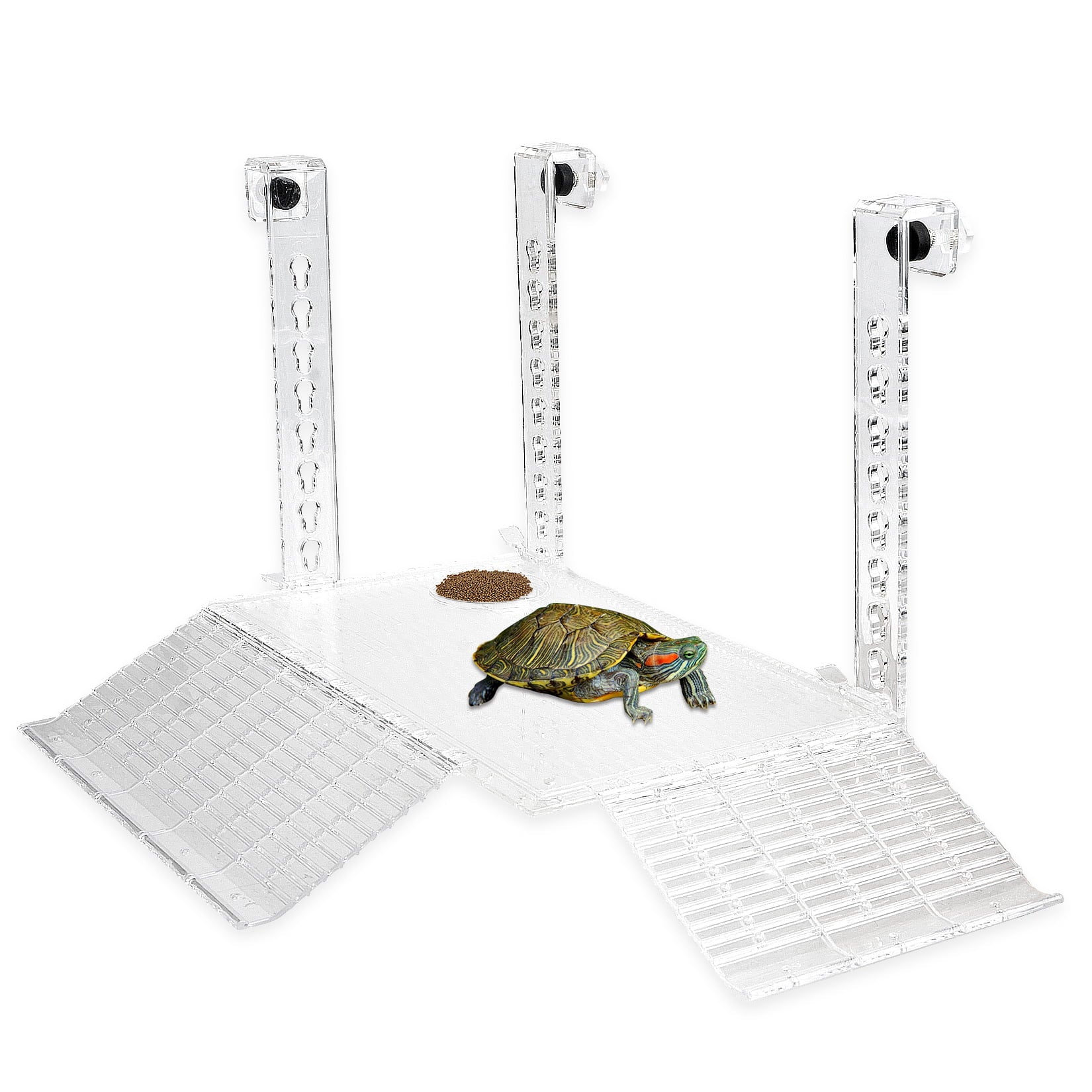 Saim Transparent Turtle Basking Platform Hanging Turtle Ramp， Resting Terrace for Turtles Tank Aquarium