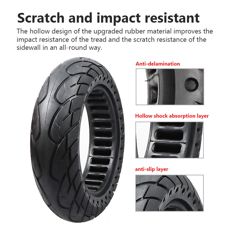 Anti skid run flat tires 10 x 2.5 solid tires for MAX G30 electric scooter spare parts and accessories