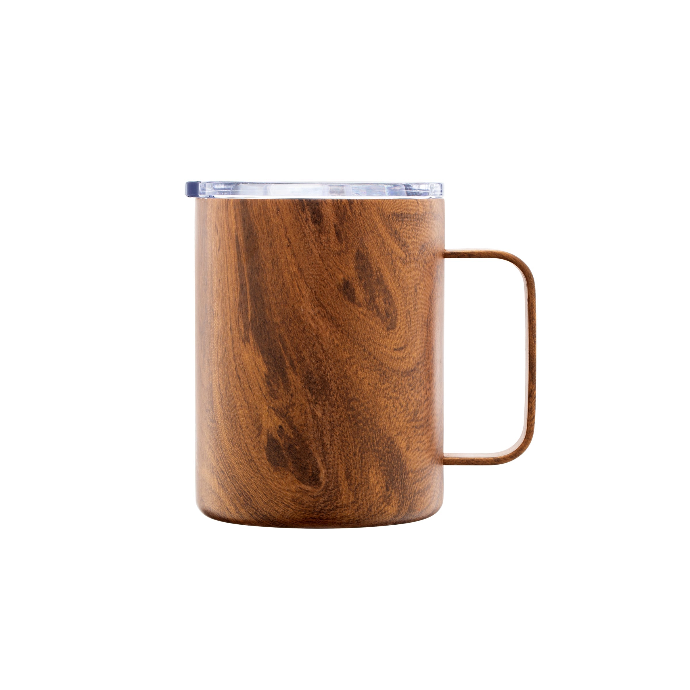 16 Oz Wood Insulated Coffee Mugs, Set Of 4