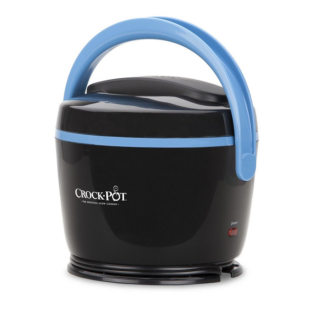 Crock-Pot SCCPLC200-BK Lunch Crock Warmer 20 oz Black and Sky Blue