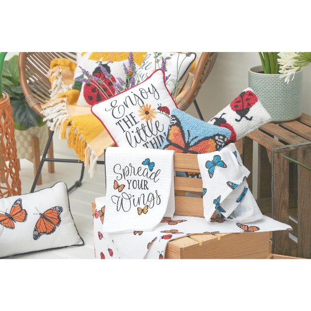 X 8 quot Monarch Butterfly Hooked Pillow