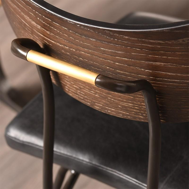 Soli Dining Chair Seared/Black Leather   Industrial   Dining Chairs   by Old Bones Co.  Studios  Houzz