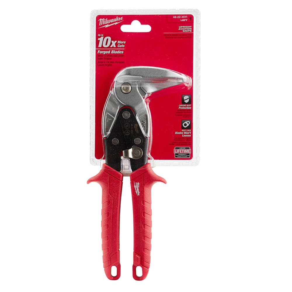 Milwaukee Left Cutting Upright Aviation Snips 48-22-4511 from Milwaukee