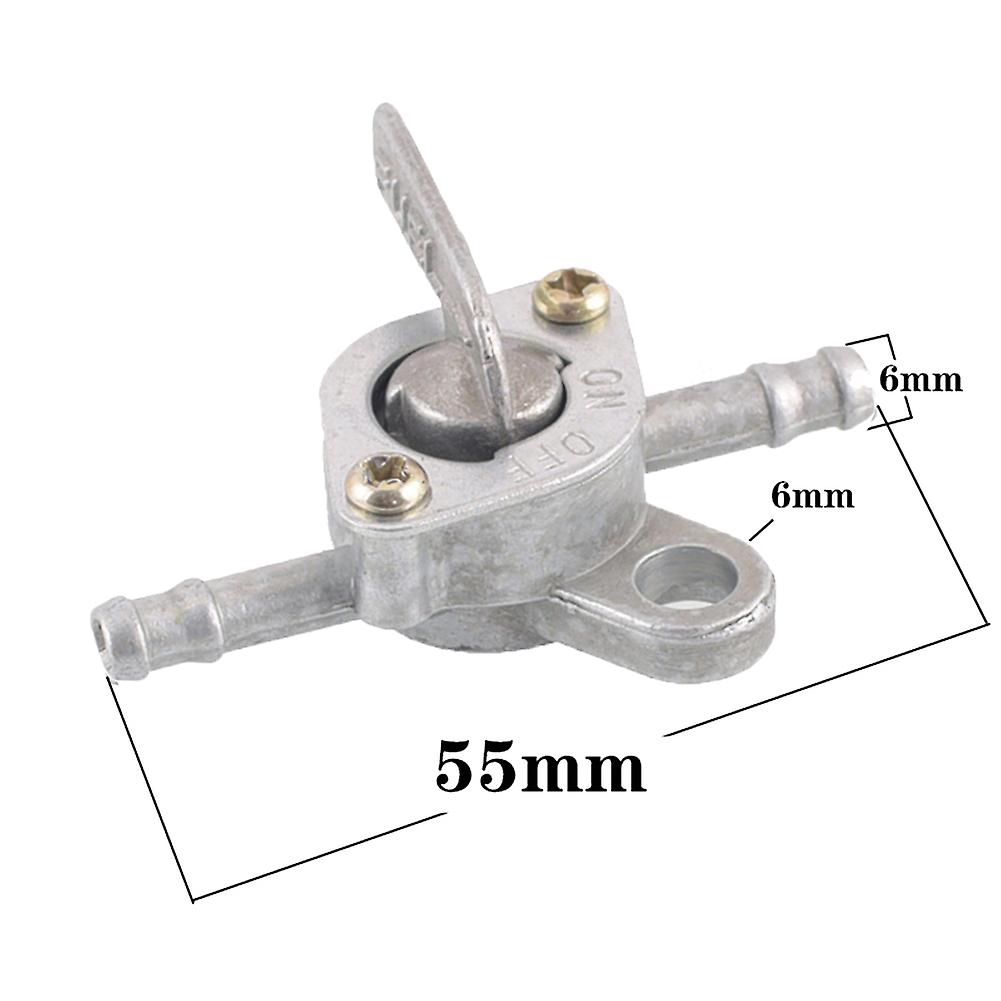 Fuel Tank Tap Valve Fuel Tank Valve Switch Oil Switch Universal Retrofit Accessories For Off-road Vehicles Atv Mopeds Scooters Karts Silver