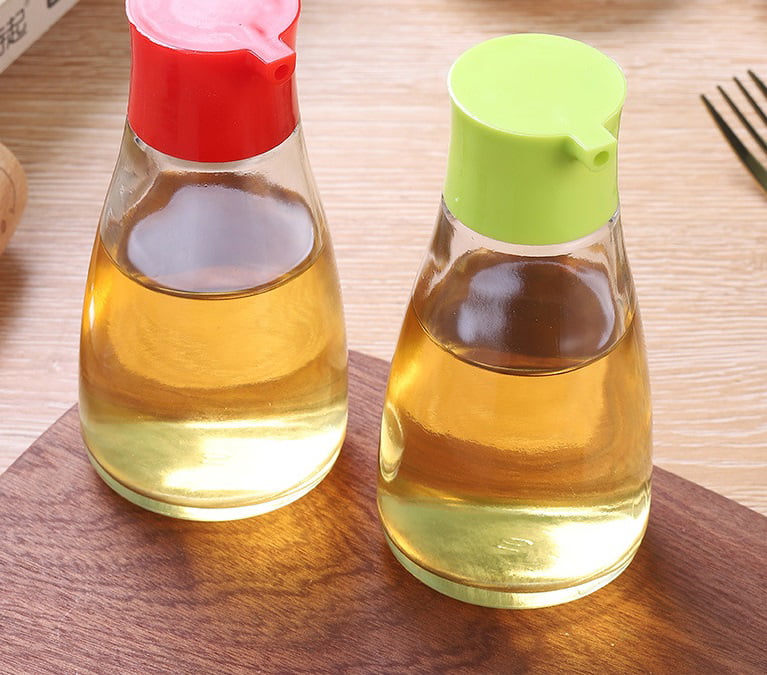 Small oil jug kitchen household glass oil bottle soy sauce vinegar seasoning dispensing bottle