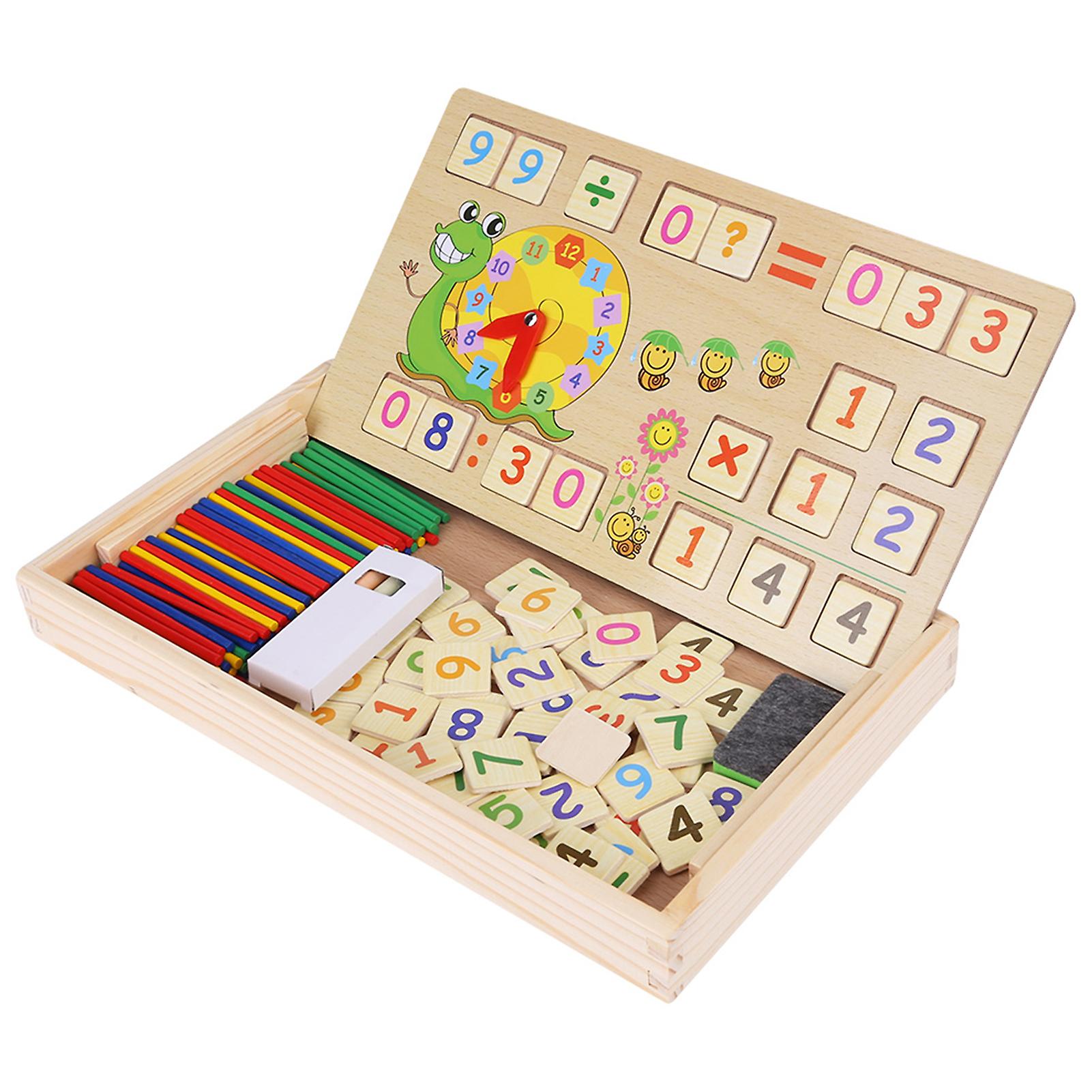 Kids Children Wooden Educational Toy Baby Multi Functional Numbers Learning Box Toys #snail