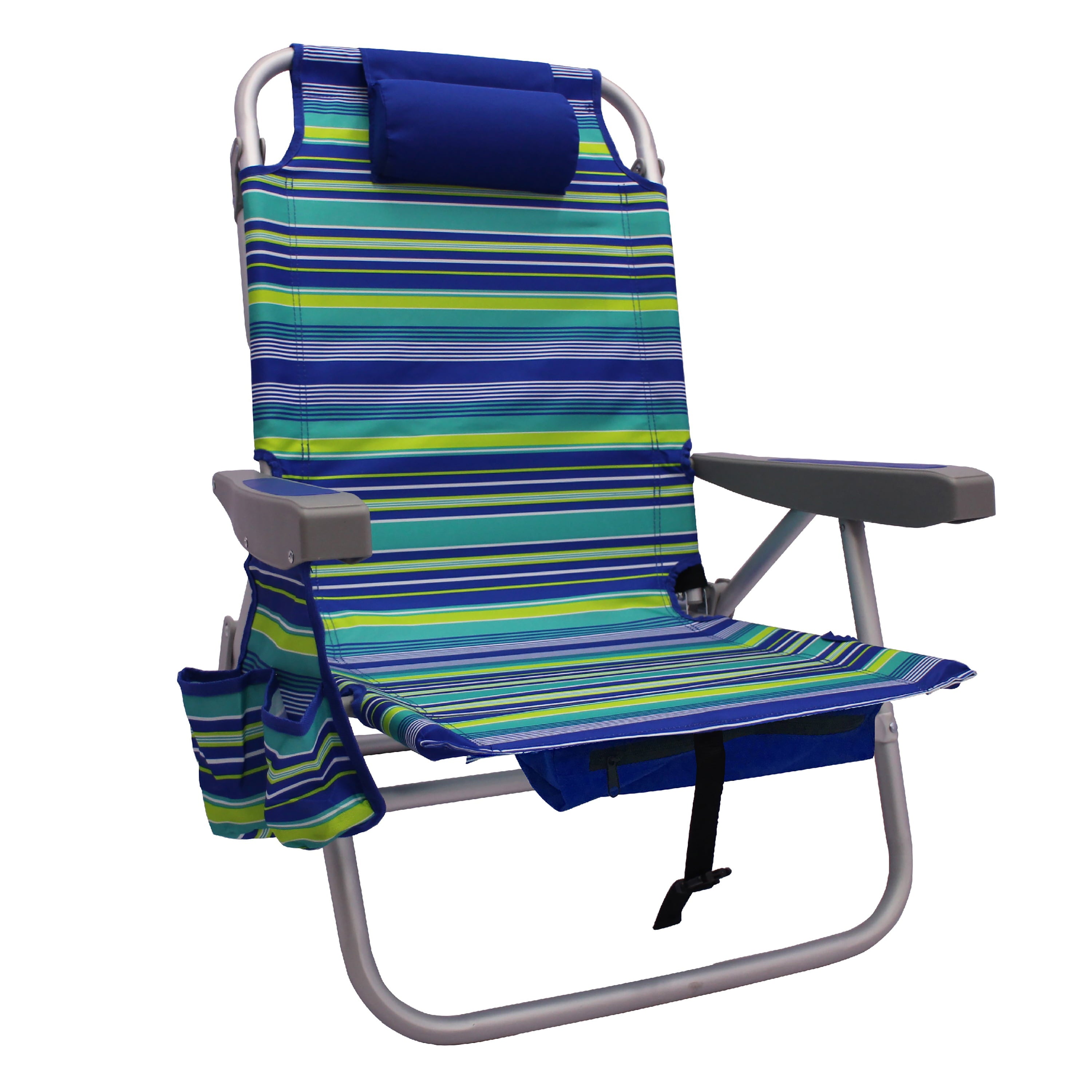 Mainstays Backpack Aluminum Beach Chair - Multi-color