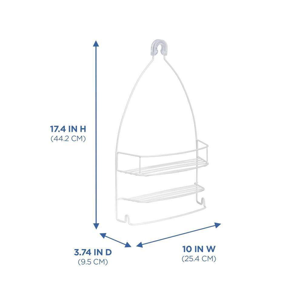 Dyiom Over-the- Shower Caddy with 1 Shelf in White 109211512