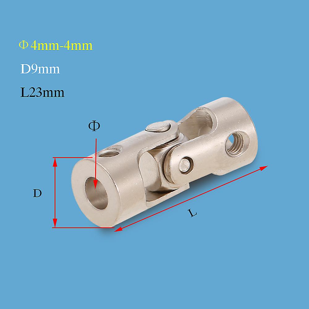 5pcs Stainless Steel 4 To 4mm Full Metal Universal Joint Cardan Couplings For Rc Car And Boat D90 Scx10 Rc4wd Red