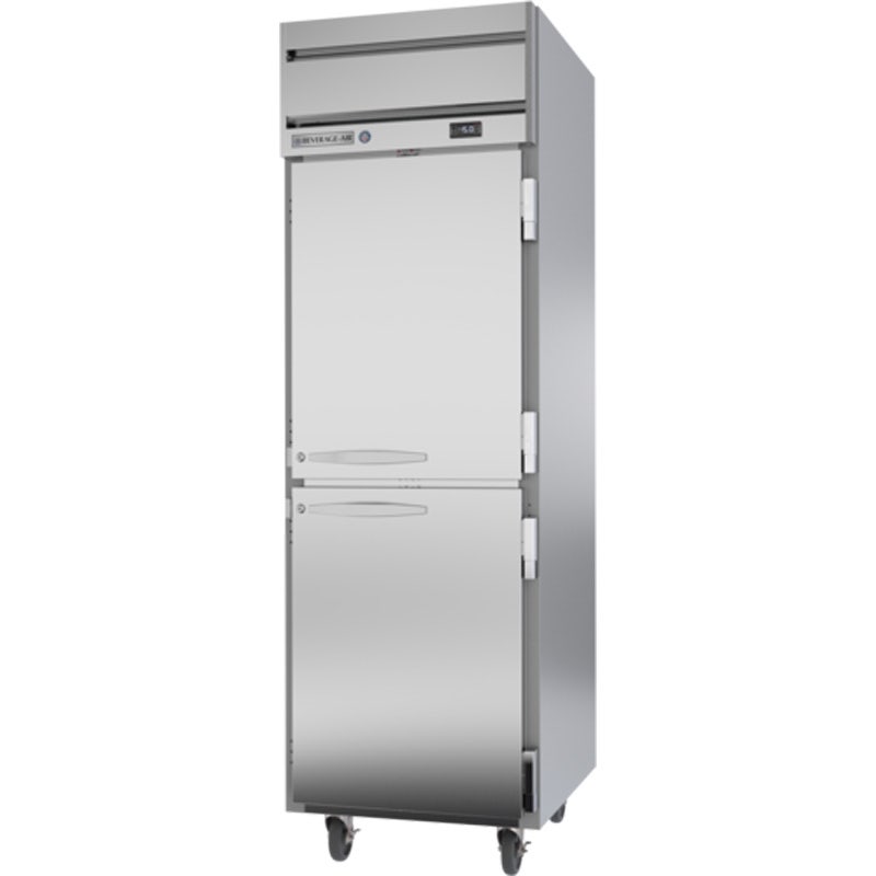 Beverage-Air HFS1HC-1HS Reach-In Freezer， Horizon Series， 2 Solid Half-Doors， 1-Section