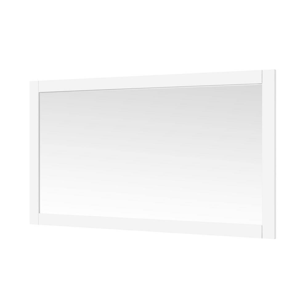 Home Decorators Collection Caville 60 in. W x 32 in. H Rectangular Framed Wall Mount Bathroom Vanity Mirror in White Caville BMR-W