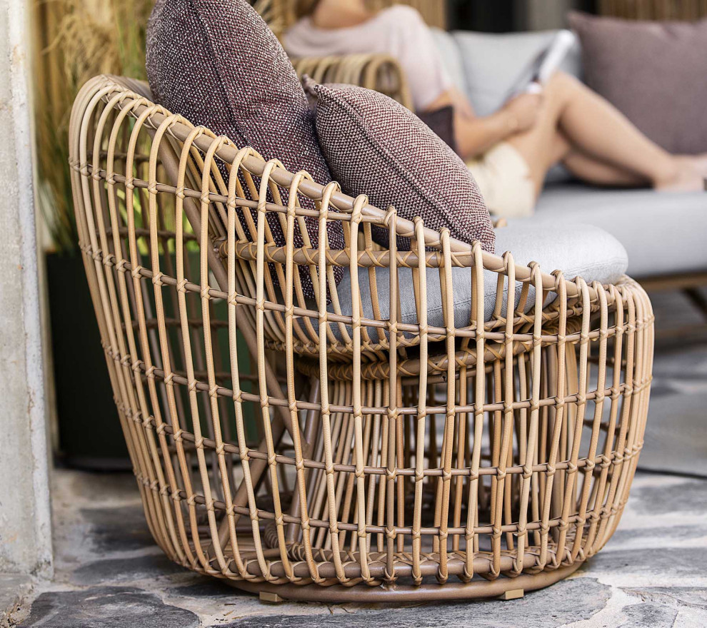 Cane Line Nest Round Chair Outdoor   Tropical   Outdoor Lounge Chairs   by Kolibri Decor  Houzz