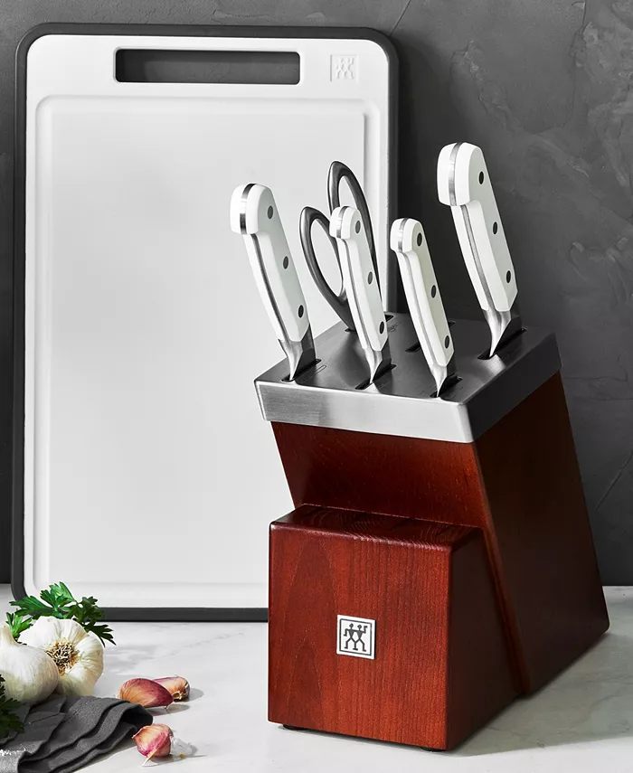 Zwilling Pro Le Blanc 7-Piece Self-Sharpening Knife Block Set