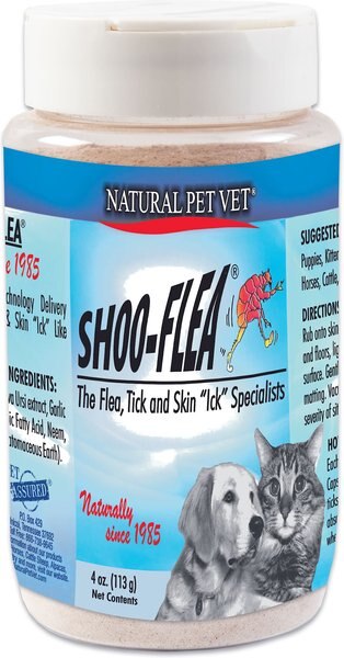 The Natural Vet Shoo Flea Powder， 4-oz jar