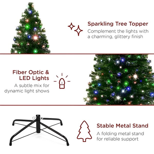 SUGIFT 7.5FT PreLit Artificial Christmas Tree with 400 LED Multicolor Lights，1405 PVC Branch