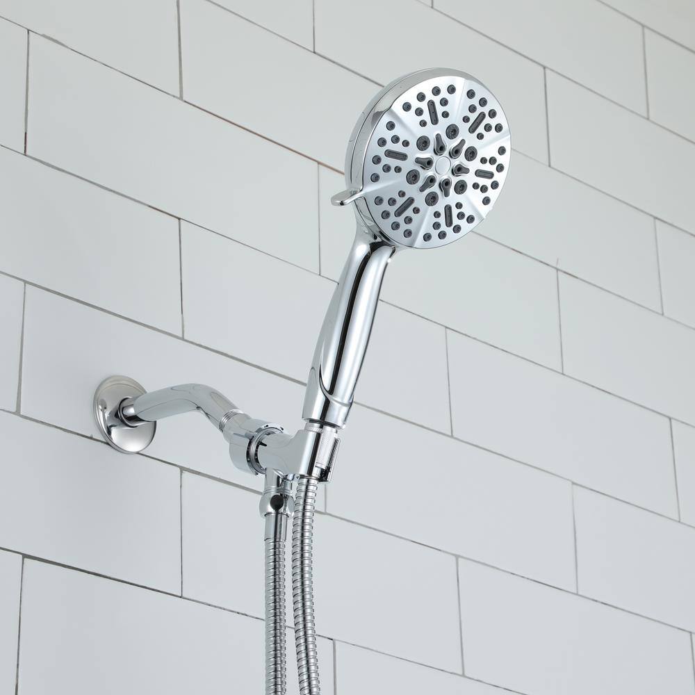 CASAINC 5-Spray Patterns with 1.75 GPM 5 in. High Pressure Wall Mount Handheld Shower Head in Chrome CASATW201-5CH