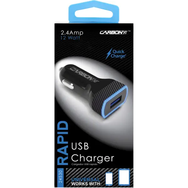 CARBON XT 2.4A Single USB Charger