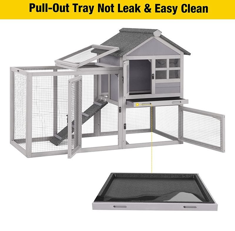 Aivituvin XZ7002 Two Story w/ No Leak Tray Bunny Hutch